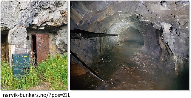 Photo collage of the German WW2 tunnel opposite Sjømannshjemmet, Narvik. (ZJL)